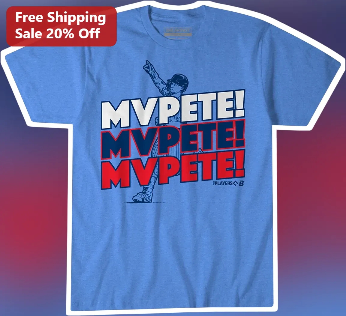 MVPETE! Pete Alonso New York Mets Graphic Tee Baseball Fan Gift