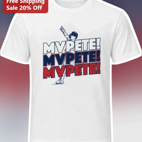MVPETE! Pete Alonso Retro Baseball Graphic Tee for New York Mets Fans