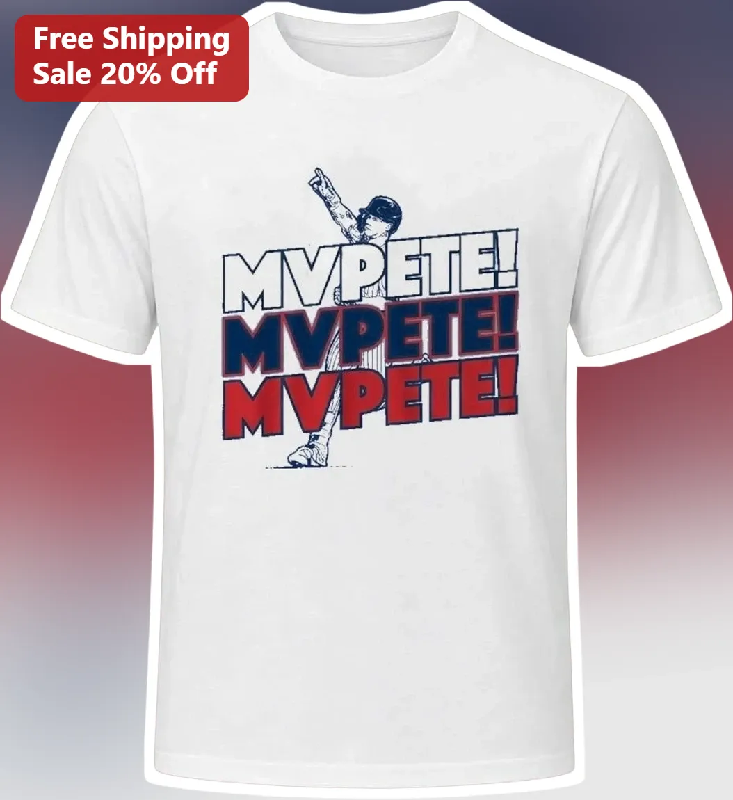 MVPETE! Pete Alonso Retro Baseball Graphic Tee for New York Mets Fans