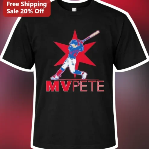 MVPETE Tee Pete Crow-Armstrong Vintage Baseball Graphic Shirt for Men Women