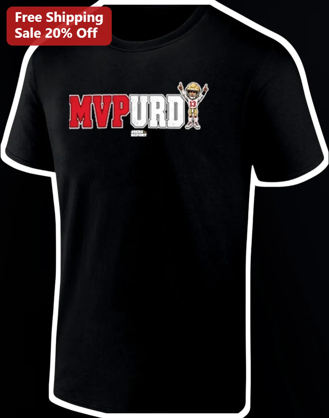 MVPURD Brock Purdy Football Player Tee Unisex NFL Fan Gift