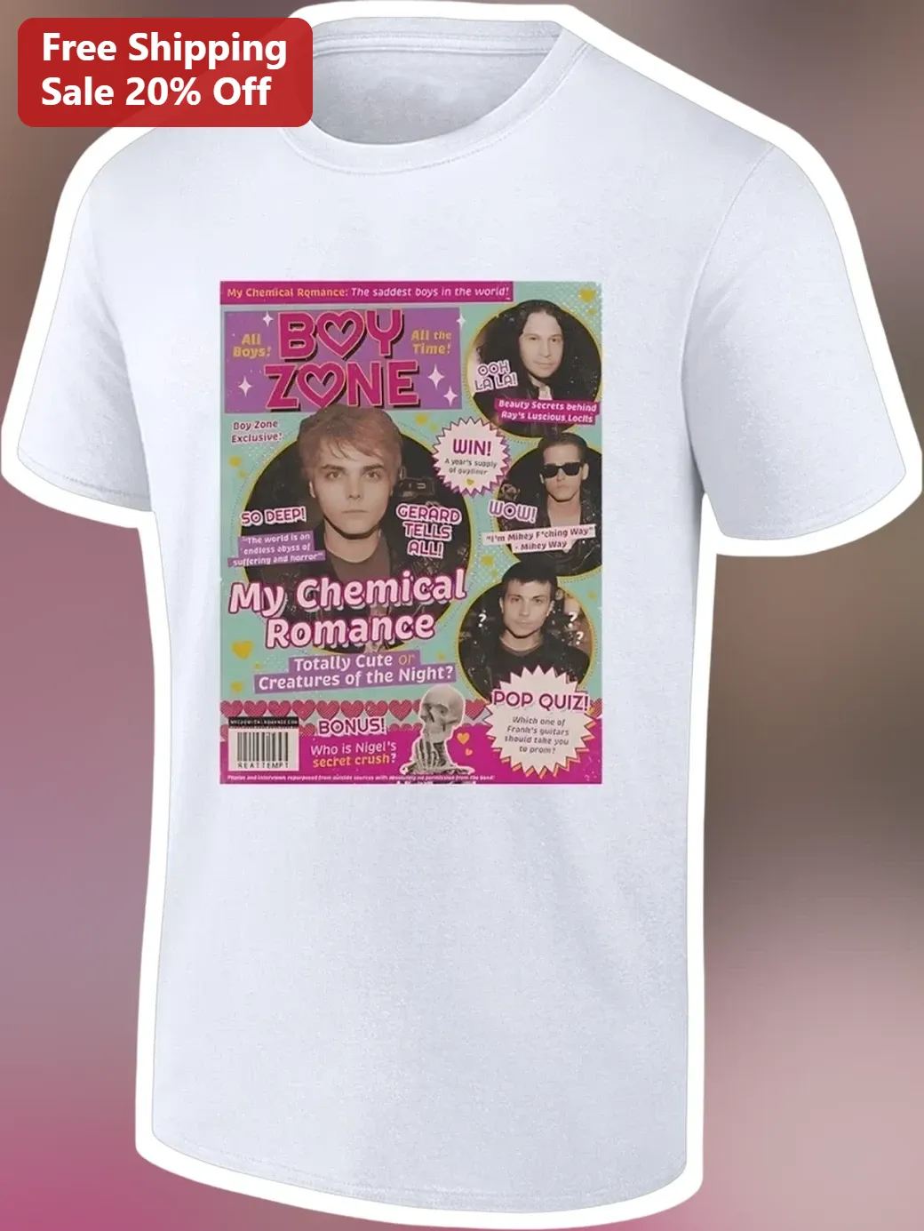 My Chemical Romance Boy Zone All Boys All The Time Graphic Tee