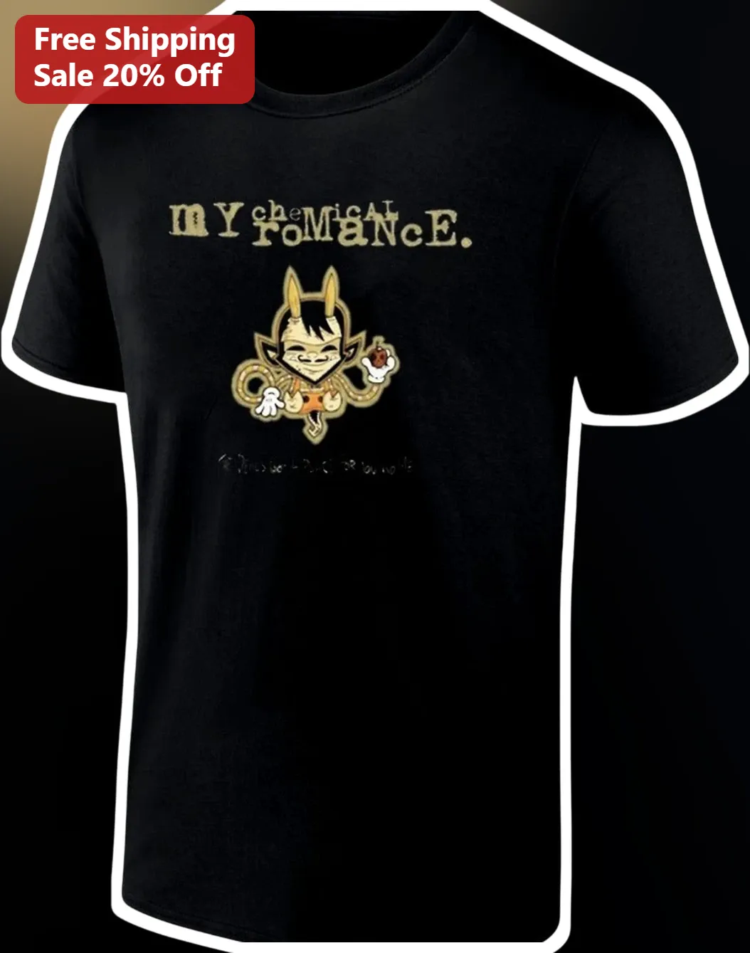 My Chemical Romance Tee Danger Days Three Fears Chibi Graphic Shirt