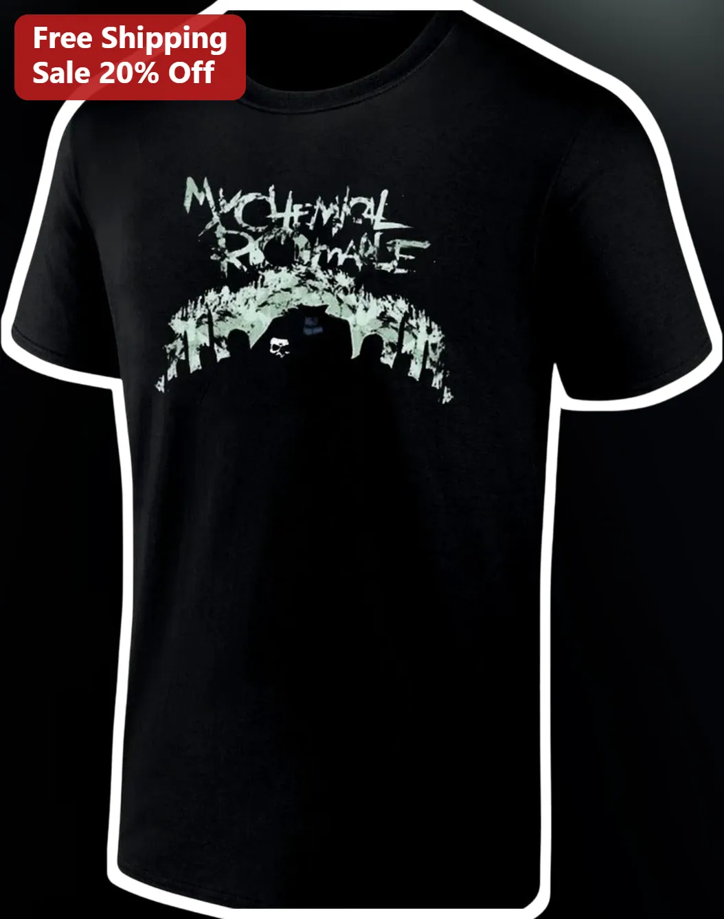My Chemical Romance Tee Distressed Gothic Emo Band Merch Shirt Black Parade Style Graphic