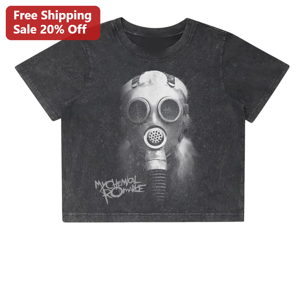 My Chemical Romance Tee Vintage Gas Mask Graphic Grunge Emo Rock Band Shirt