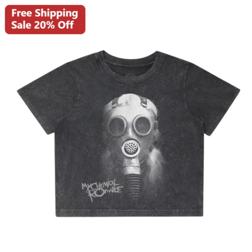My Chemical Romance Tee Vintage Gas Mask Graphic Rock Band Shirt, Alternative Emo Music Concert Gift