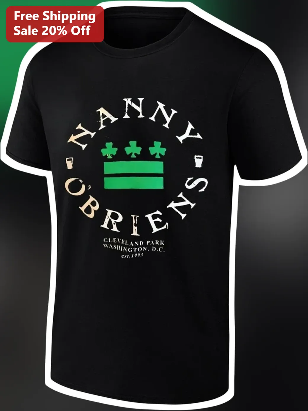 Nanny O'Briens Vintage Irish Pub Tee St. Patrick's Day Gift for Grandma