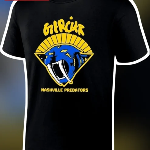 Nashville Predators Graphic Tee NHL Hockey Fan Apparel Black T-Shirt