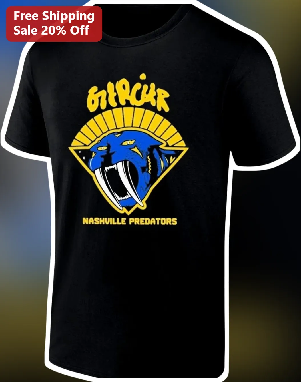 Nashville Predators Graphic Tee NHL Hockey Fan Apparel Black T-Shirt
