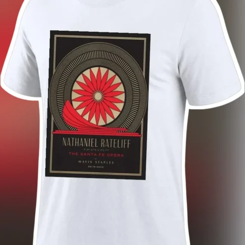 Nathaniel Rateliff The Santa Fe Opera Tee Vintage Art Deco Concert Poster Graphic T-Shirt