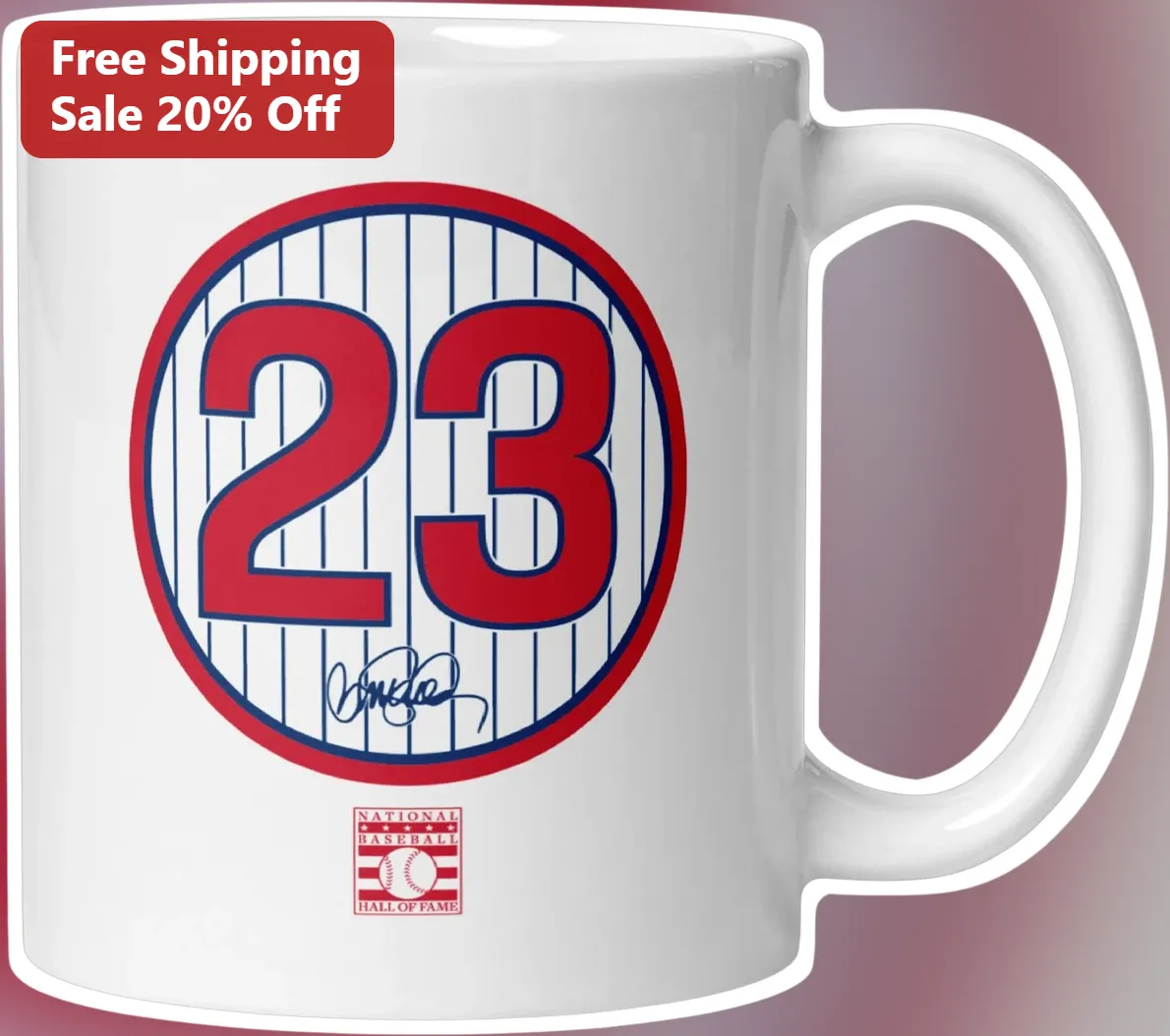 National Baseball Hall of Fame Mug Michael Jordan Signature Cooperstown Souvenir Gift for Sports Fans
