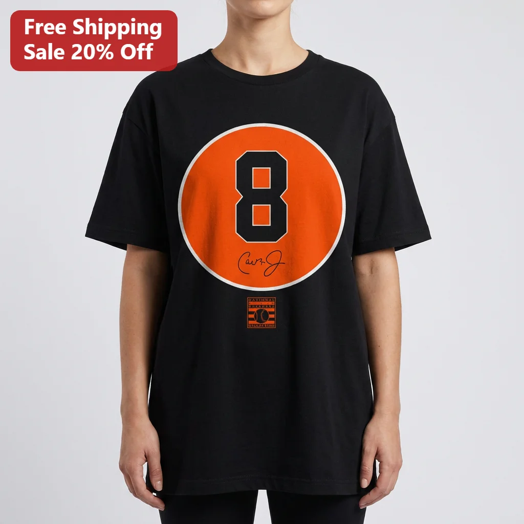 National Baseball Hall of Fame Tee, Cal Ripken Jr. Signature Shirt, Baltimore Orioles Legend Cooperstown MLB Baseball Fan Gift