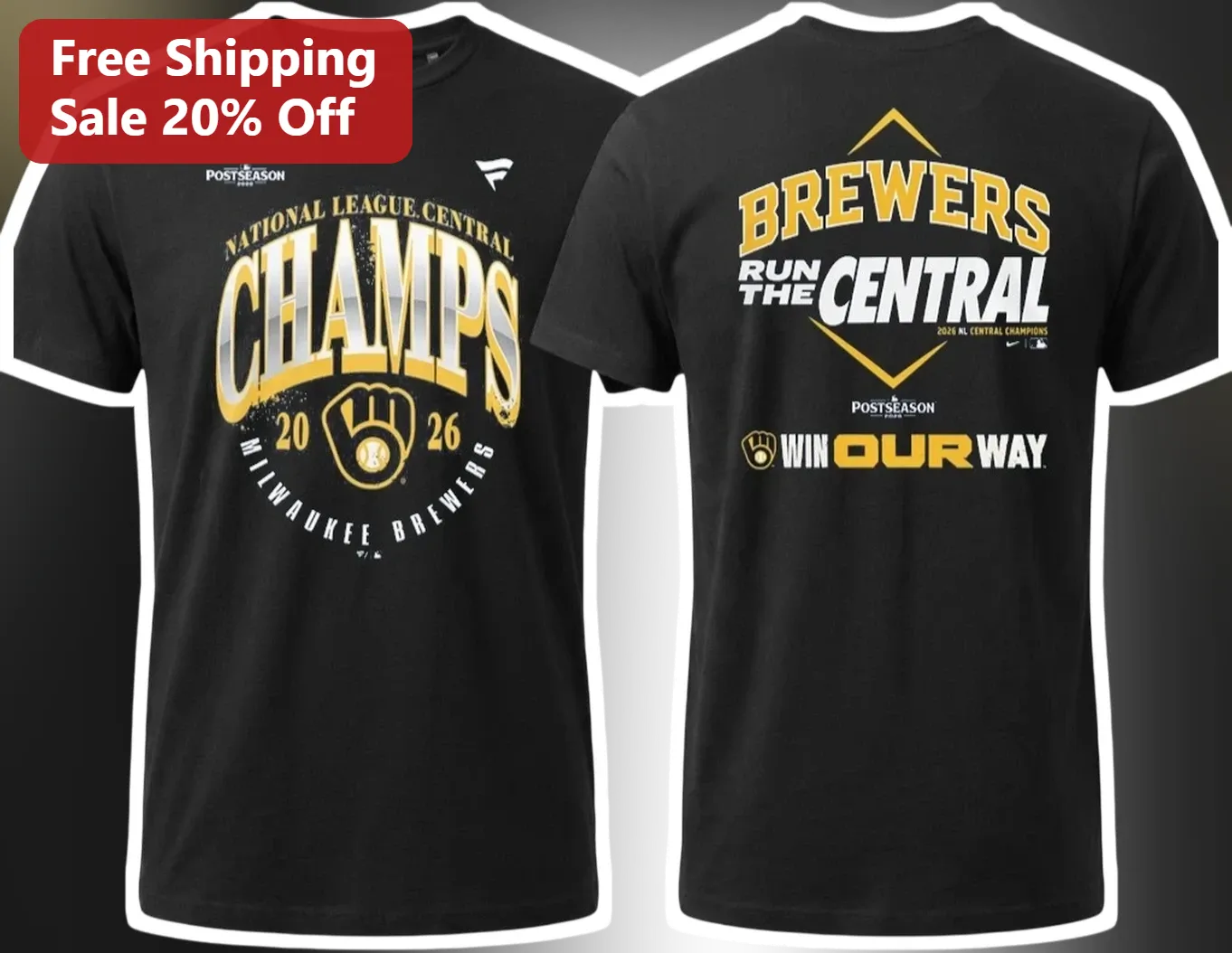 National League Central Champs Run The Central Win Our Way Tee