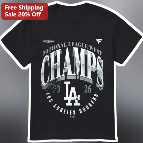 National League West Champs Los Angeles Dodgers Tee NL West Clinched Baseball Fan Gift