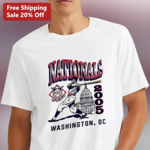 Nationals 2005 Washington DC Tee Vintage Baseball Player Capitol Graphic Shirt Gift for MLB Fans