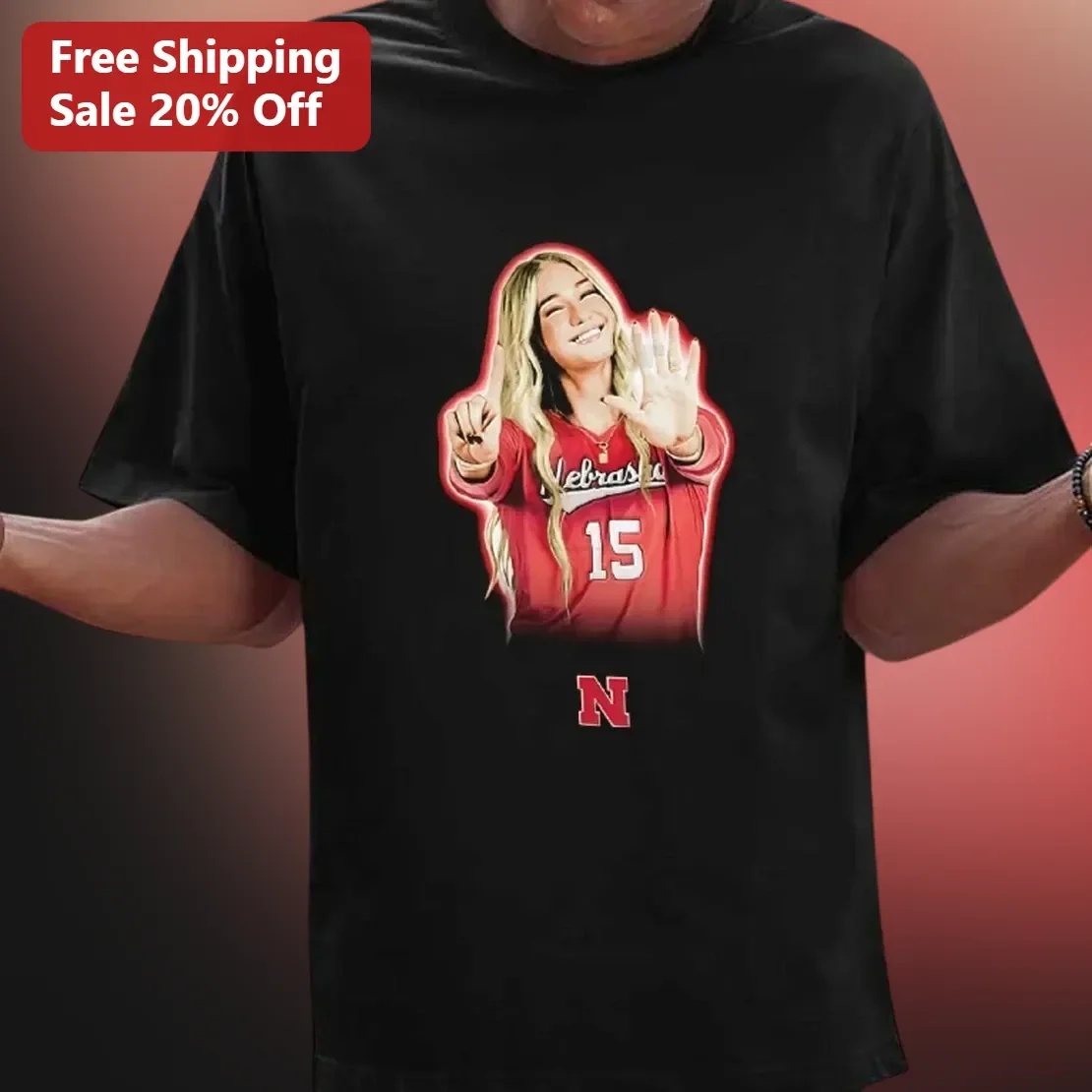 Nebraska Addison O'Dea Graphic Tee