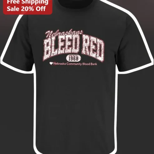 Nebraskans Bleed Red Nebraska Community Blood Bank Tee Vintage Collegiate Style Gift