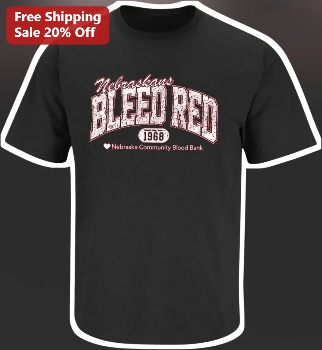 Nebraskans Bleed Red Nebraska Community Blood Bank Tee Vintage Collegiate Style Gift