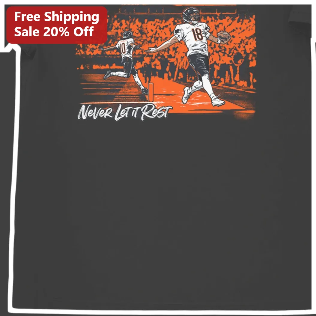 Never Let It Rest Football Players Graphic Tee Good Better Best Motivational Shirt for Athletes Coaches Fans