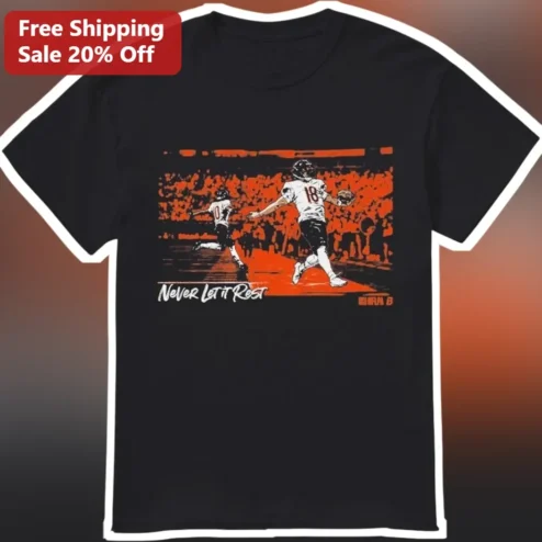Never Let It Rest Patrick Mahomes Kansas City Chiefs Football Player Graphic Tee