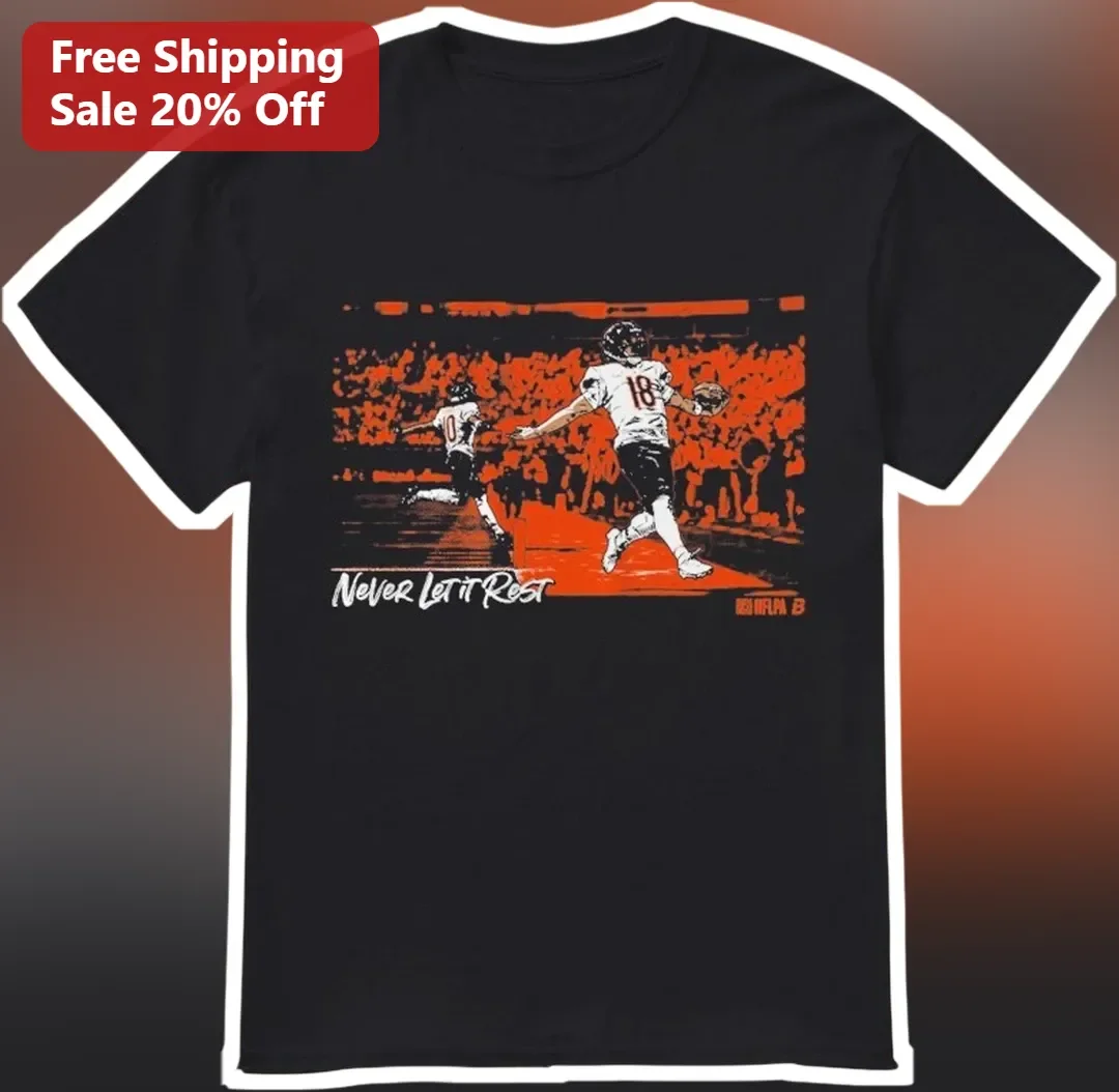 Never Let It Rest Patrick Mahomes Kansas City Chiefs Football Player Graphic Tee