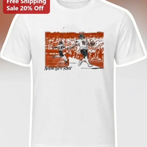 Never Let Up Rest Patrick Mahomes Vintage Football Graphic Tee