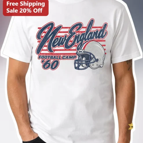 New England Football Camp '60 Vintage Retro Graphic Tee