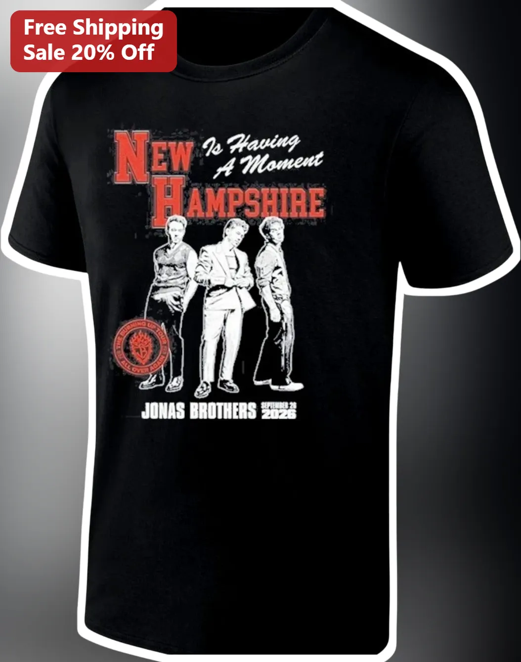 New Hampshire Is Having A Moment Jonas Brothers Vintage Graphic Tee