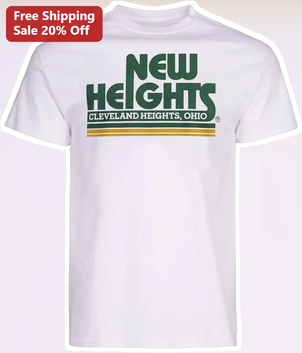 New Heights Cleveland Heights Ohio Tee Retro Vintage Style Graphic Shirt