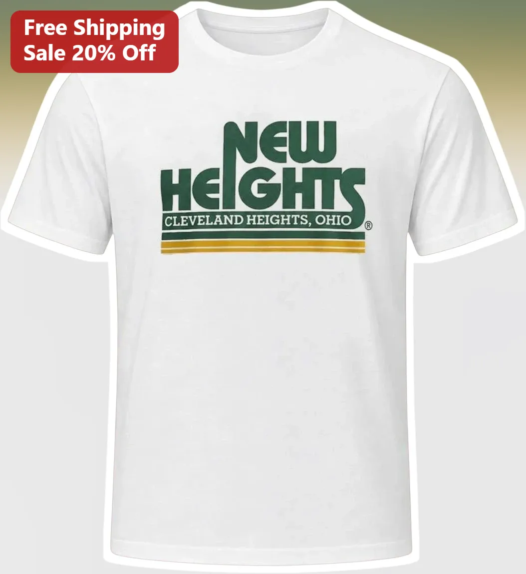New Heights Cleveland Heights Ohio Tee Retro Vintage Typography Graphic Shirt