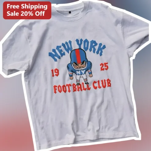 New York Football Club Vintage Retro Graphic Tee for Soccer Fans