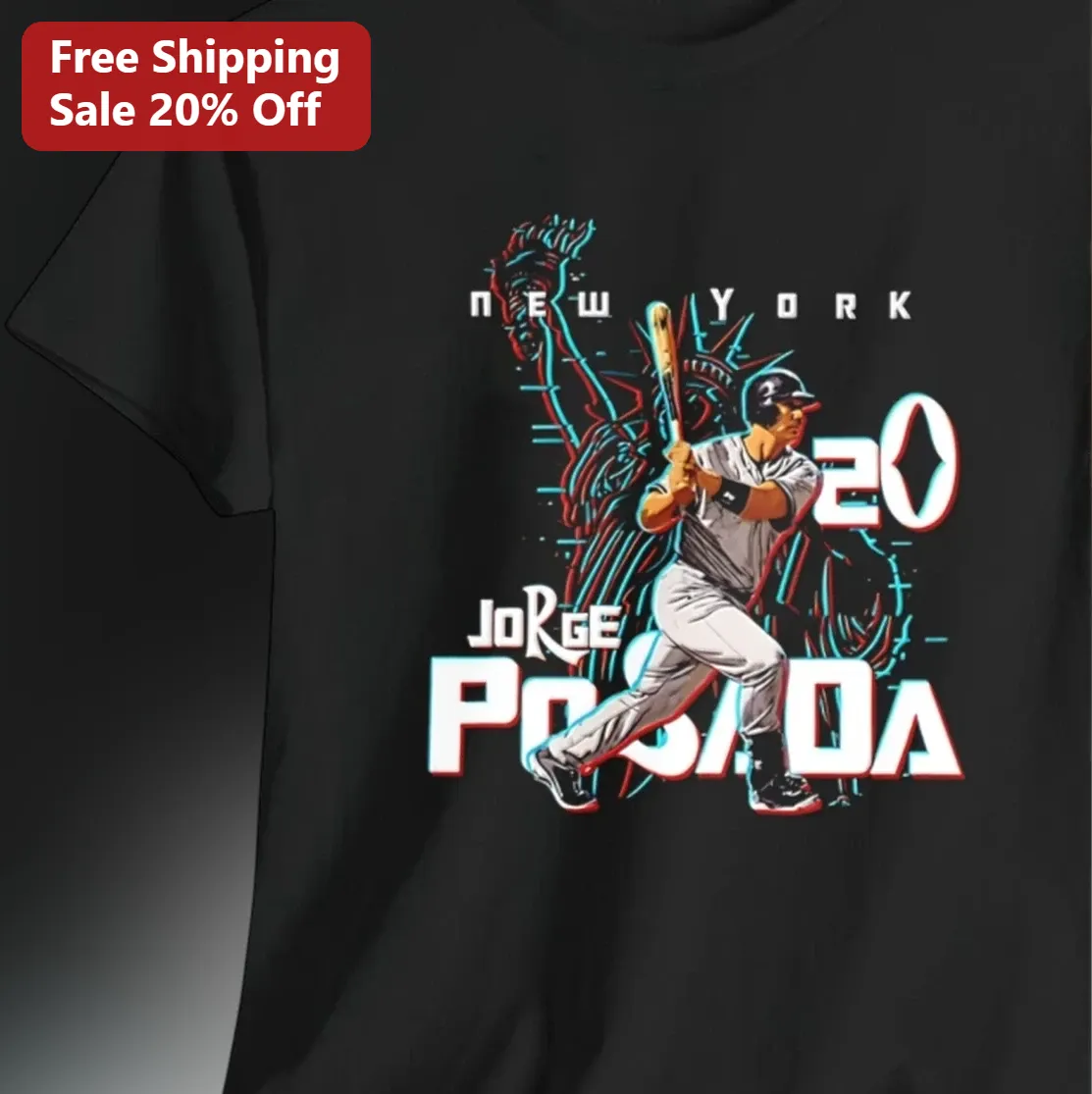 New York Jorge Posada Tee, Yankees Legend Retro Baseball Graphic Tee Gift for Fans