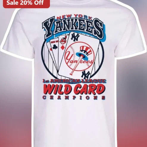New York Yankees 1st American League Wild Card Champions Tee Baseball Fan Gift