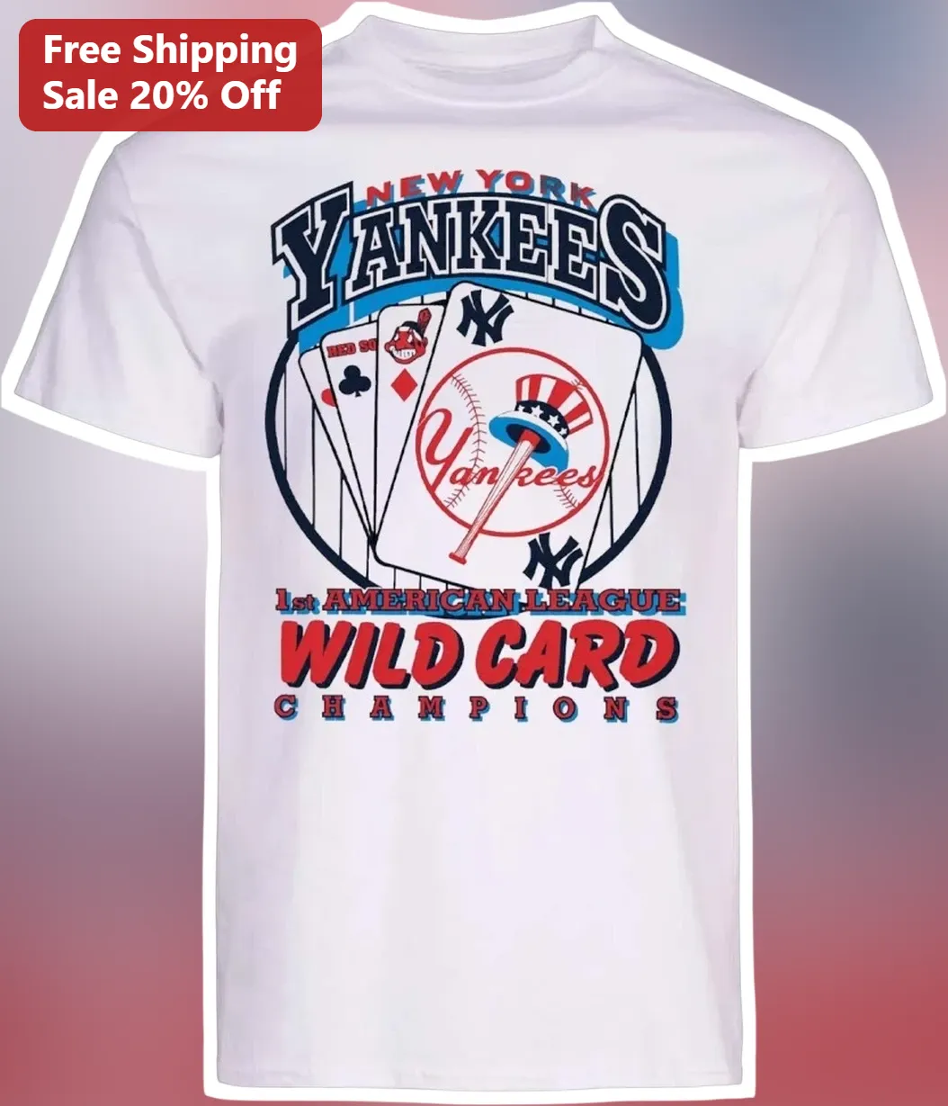 New York Yankees 1st American League Wild Card Champions Tee Baseball Fan Gift