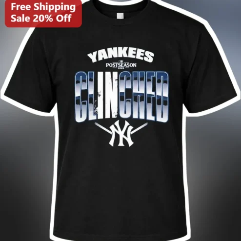 New York Yankees Postseason Clinched Tee October Baseball Fan Gear