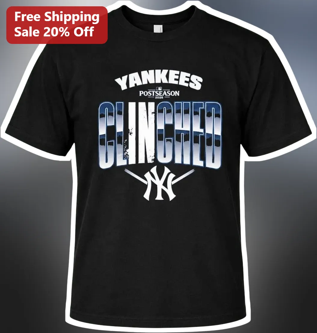New York Yankees Postseason Clinched Tee October Baseball Fan Gear