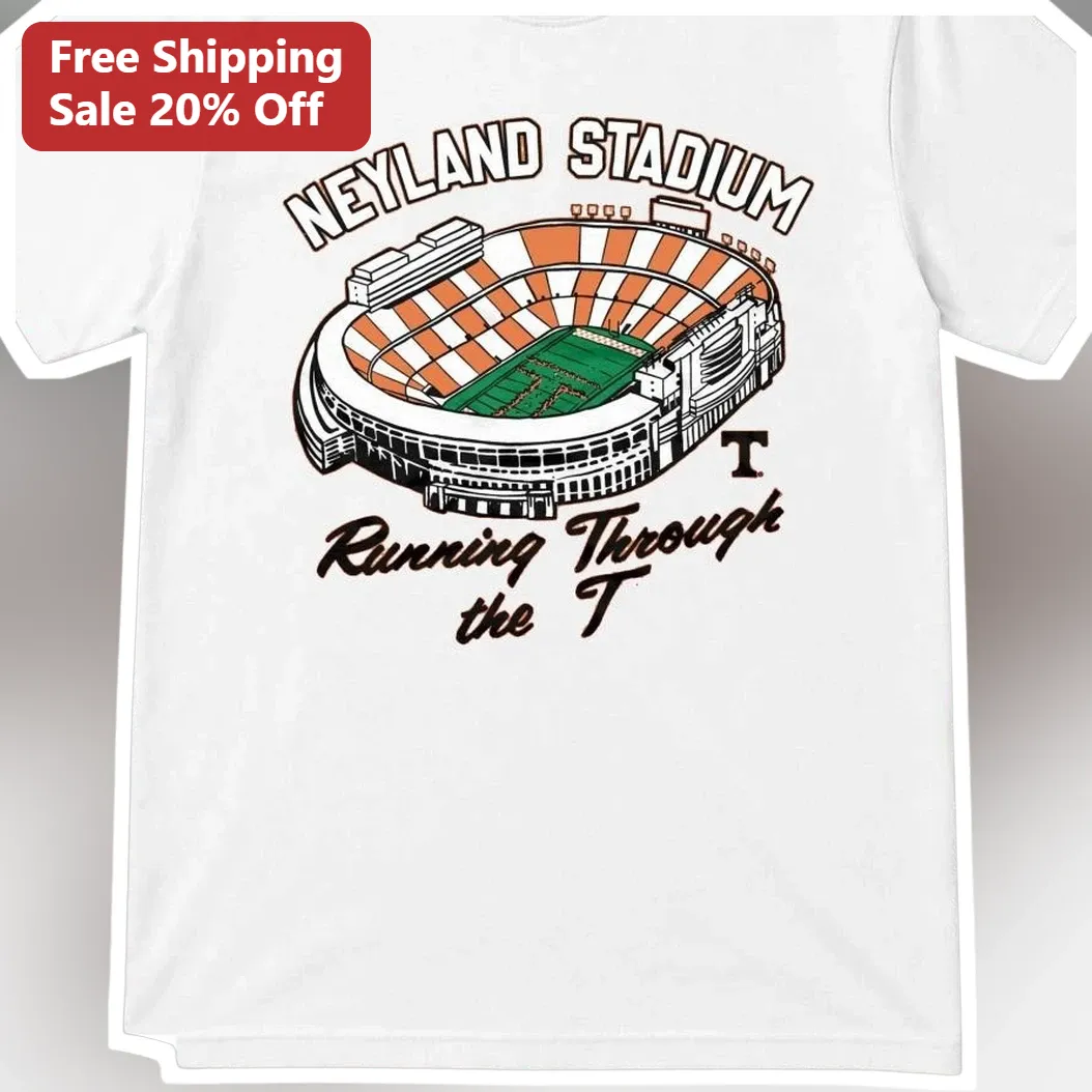 Neyland Stadium Running Through the T Tennessee Volunteers Graphic Tee