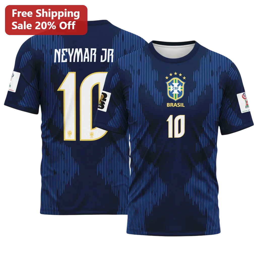 Neymar Jr Brasil Soccer Fan Tee Number 10 Brazil National Team Shirt Gift