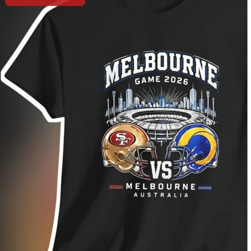 NFL Melbourne 2026 Rams vs 49ers Game Tee San Francisco Los Angeles MCG Season Opener Fan Gift