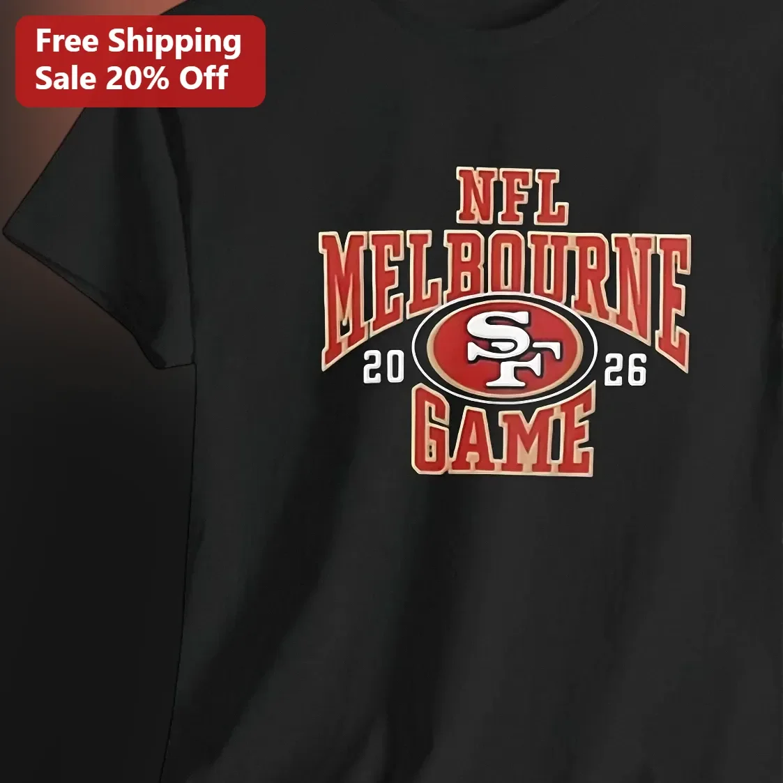 NFL Melbourne Game Tee San Francisco 49ers Retro Vintage Shirt