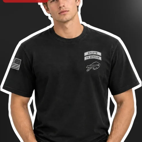NFL Salute to Service Buffalo Bills Distressed Tee Military Appreciation Gift for Men