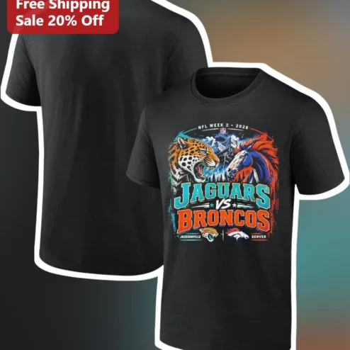 NFL Week 2 2026 Jaguars vs Broncos Tee Game Day Fan Apparel