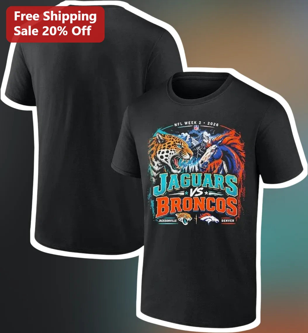 NFL Week 2 2026 Jaguars vs Broncos Tee Game Day Fan Apparel