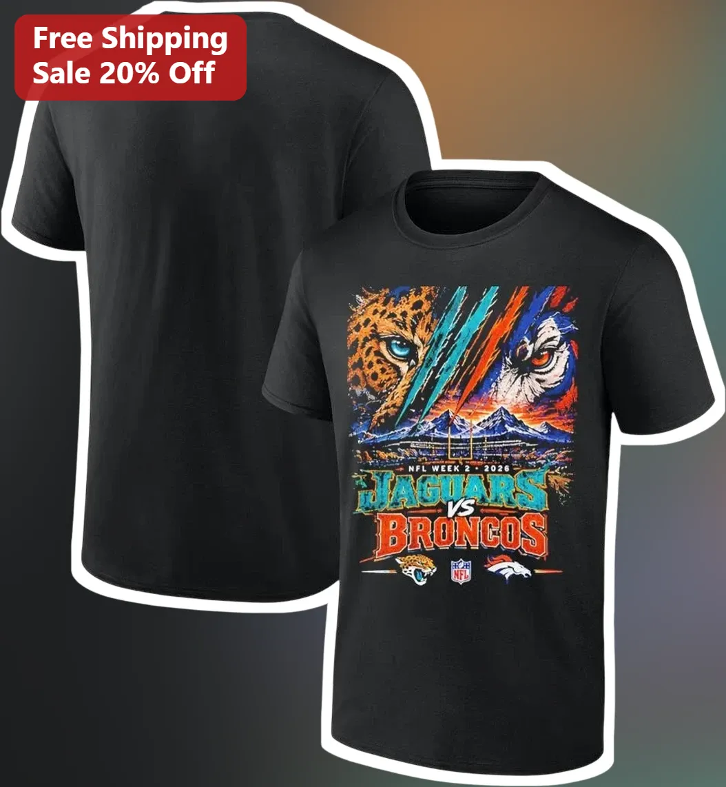 NFL Week 2 2026 Jaguars vs Broncos Tee Game Day Shirt for Football Fans