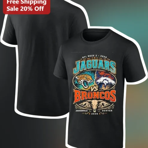 NFL Week 2 2026 Jaguars vs Broncos Tee Vintage Game Day Shirt