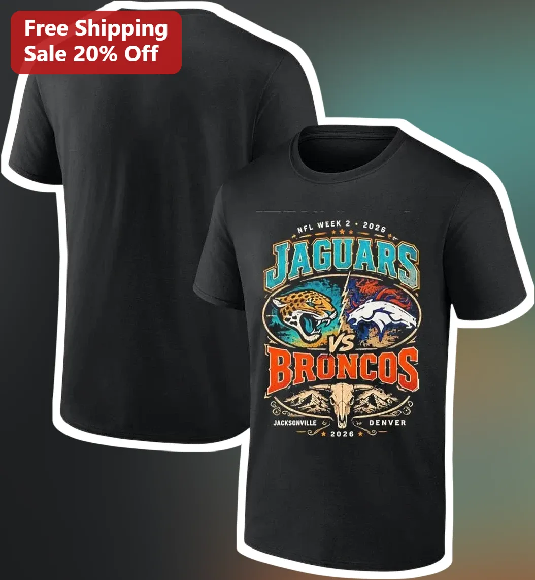 NFL Week 2 2026 Jaguars vs Broncos Tee Vintage Game Day Shirt