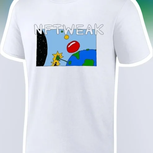 NFTWEAK Space Planet Cartoon NFT Satire Tee