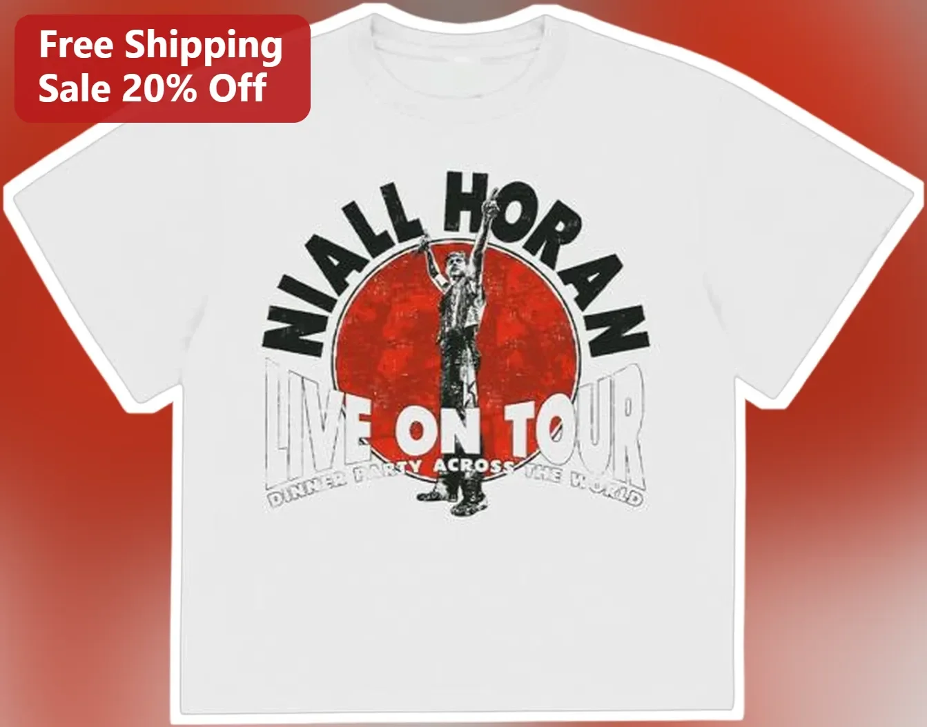 Niall Horan Live On Tour Dinner Party Across The World Vintage Concert Tee