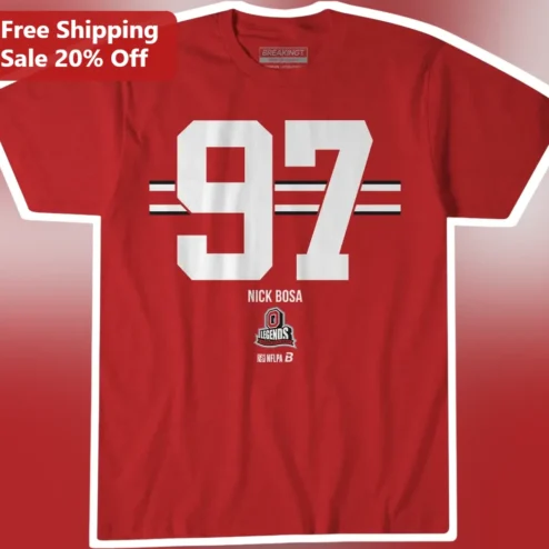 Nick Bosa 97 Ohio State Legends Graphic Tee NFL Football Fan Gift