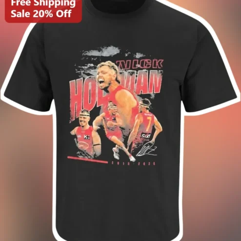 Nick Hollman Basketball Player Distressed Graphic Tee 2016-2026 Anniversary Sports Fan Gift